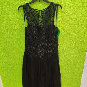 LJ Rose Black Halter Maxi Gown for Cocktail